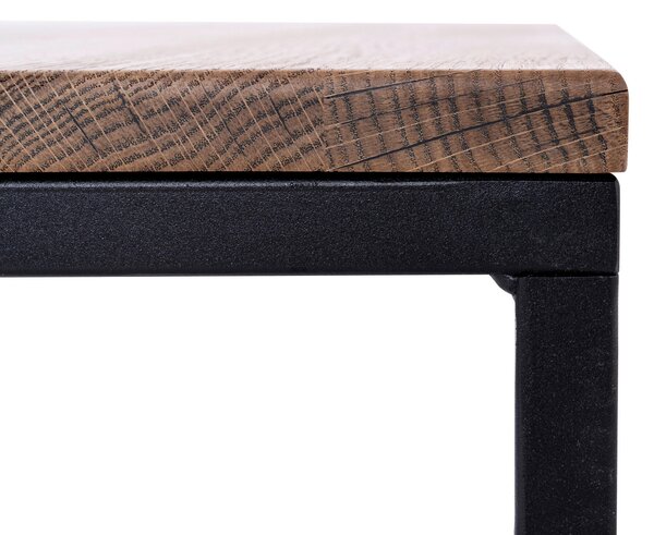 KONFERENČNÍ STOLEK, černá, barvy dubu, dřevo, kov, 110/60/40 cm - Online Only svítidla, Online Only