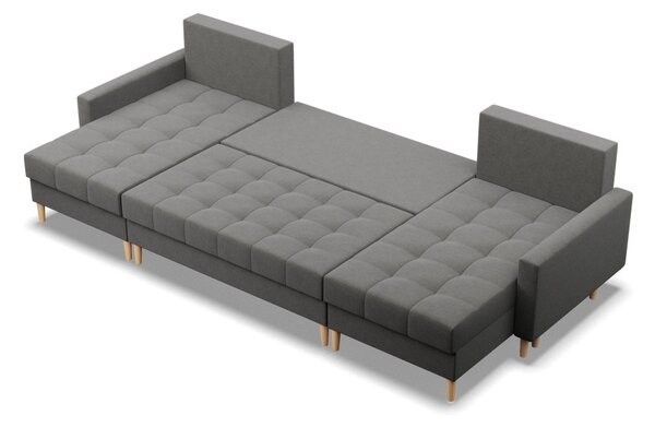 Rozkládací sedací souprava U OSLO model 2 Šedá