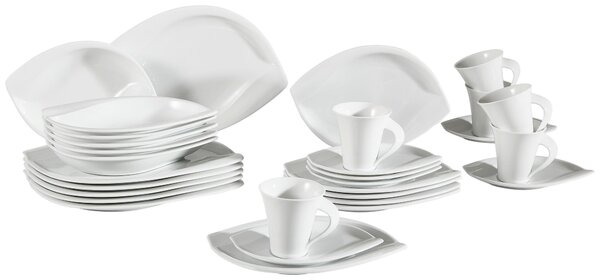 KOMBINOVANÁ SOUPRAVA, 30dílné, porcelán Creatable - Online Only nádobí, Online Only