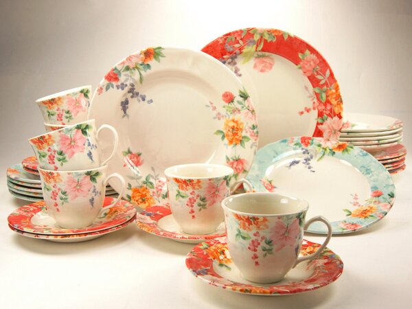 KOMBINOVANÁ SOUPRAVA, 30dílné, pórovina Creatable - Online Only nádobí, Online Only
