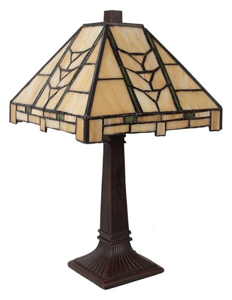 Stolní lampa Tiffany ve stylu art deco Miette – 23x23x38 cm