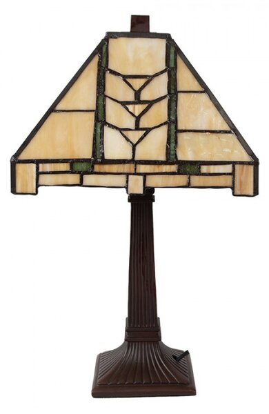 Stolní lampa Tiffany ve stylu art deco Miette – 23x23x38 cm