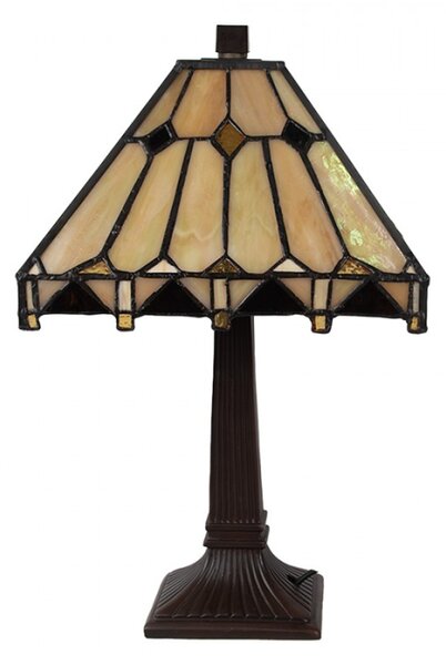 Stolní lampa Tiffany ve stylu art deco Nicole – 23x23x38 cm