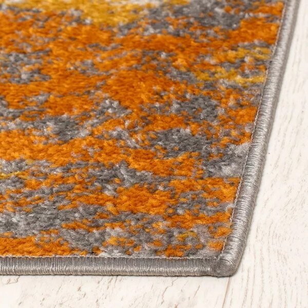 Makro Abra Moderní kusový koberec SPRING H172A oranžový Rozměr: 70x250 cm