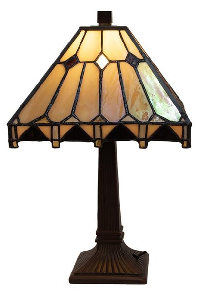 Stolní lampa Tiffany ve stylu art deco Nicole – 23x23x38 cm