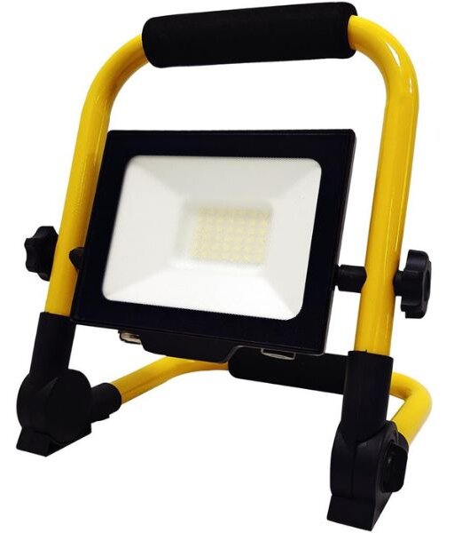 Prémiový přenosný LED reflektor 30W 3000lm, denní, do zásuvky, mlžné sklo, 3 roky