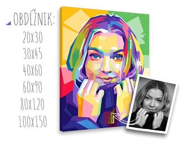 Obraz z POP Art / Dan Johannson XOBFOTO-DJO - 20x30 cm - 1 OSOBA NA OBRAZE