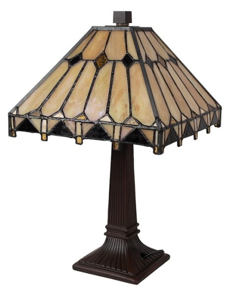 Stolní lampa Tiffany ve stylu art deco Nicole – 23x23x38 cm