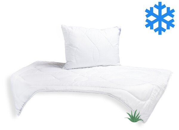 SET Přikrývka Aloe Vera 140x200cm zimní 1300g + Polštář UNICO® AloeVera 70x90cm 900g