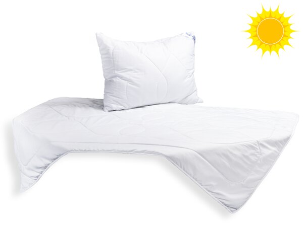 Letní SET Luxus Plus, přikrývka 140x200cm 450g + polštář 70x90cm 900g UNICO® zip
