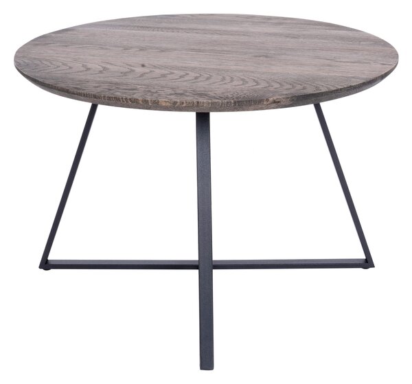 KONFERENČNÍ STOLEK, černá, tmavý dub, dřevo, kov, 60/40 cm - Online Only svítidla, Online Only