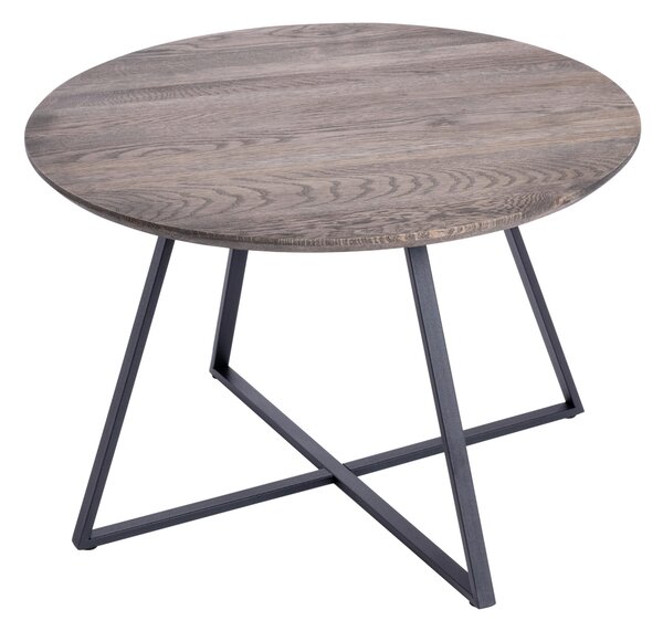 KONFERENČNÍ STOLEK, černá, tmavý dub, dřevo, kov, 60/40 cm - Online Only svítidla, Online Only