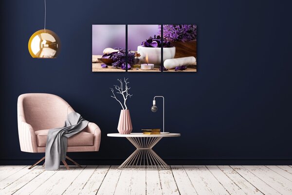 Impresi Obraz Levandulové zátiší - 150 x 70 cm (3 dílný)