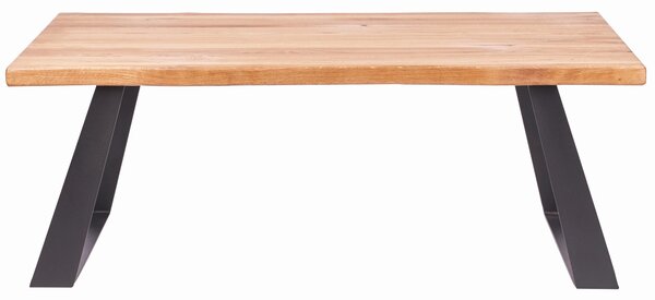 KONFERENČNÍ STOLEK, černá, barvy dubu, dřevo, kov, 110/44/60 cm - Online Only svítidla, Online Only