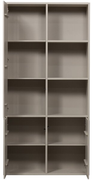 WOOOD Světle šedá dřevěná modulární skříň Meggy 215 x 108 cm, levá