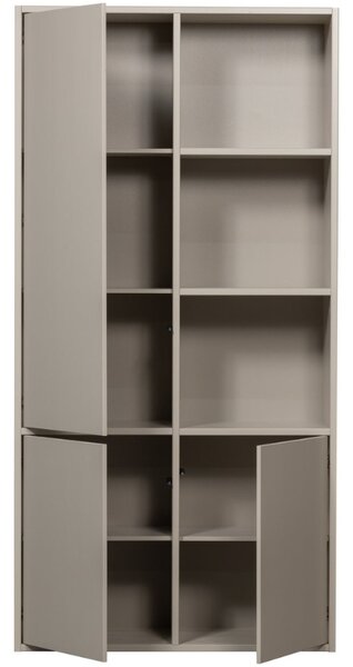 WOOOD Světle šedá dřevěná modulární skříň Meggy 215 x 108 cm, levá