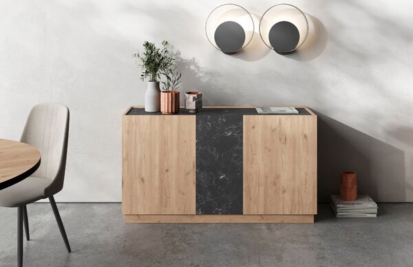 Marckeric Komoda Dione 140 x 40 cm s dubovým dekorem