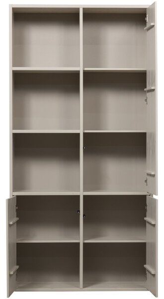 WOOOD Světle šedá dřevěná modulární skříň Meggy 215 x 108 cm, pravá