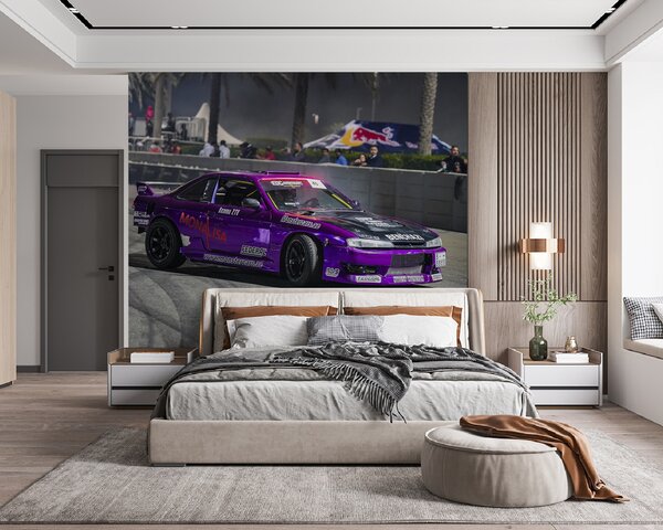 Fototapeta Fialové auto na trati, Designové fototapety na zeď, Populární fototapety, u95539 - Tapeko.co.cz