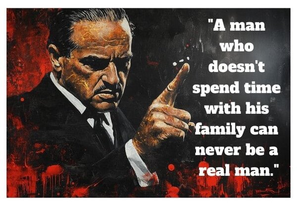 Obraz THE GODFATHER na plátně | Personalizovaný citát PAPILORA - 60x40 cm