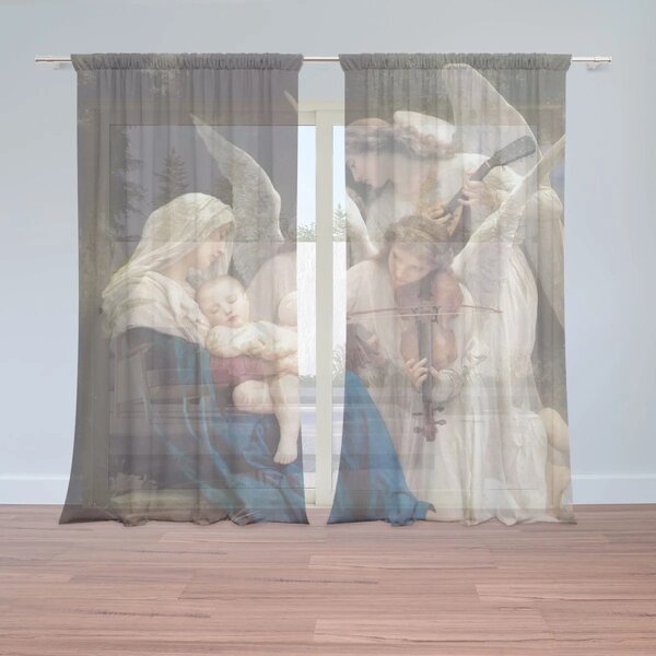 Sablio Záclony Panna s anděly - William-Adolphe Bouguereau: 2ks 150x250cm