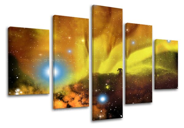 5dílný obraz na stěnu VESMÍR - 100x80 cm