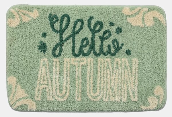 Sinsay - Koupelnová předložka s nápisem „Hello Autumn“ - zelená