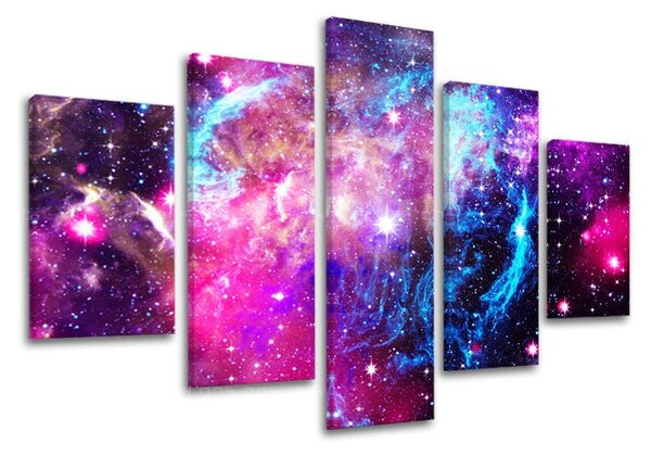 5dílný obraz na stěnu VESMÍR - 100x80 cm