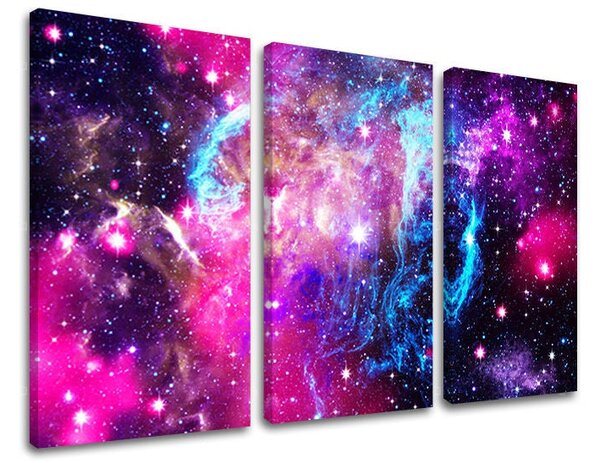 3dílný obraz na stěnu VESMÍR - 60x40 cm