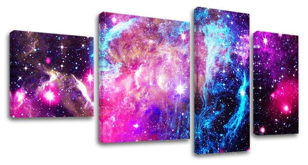 Obraz na plátně 4 díly SPACE - 90x50 cm