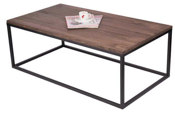 KONFERENČNÍ STOLEK, černá, tmavý dub, dřevo, kov, 110/40/60 cm - Online Only svítidla, Online Only