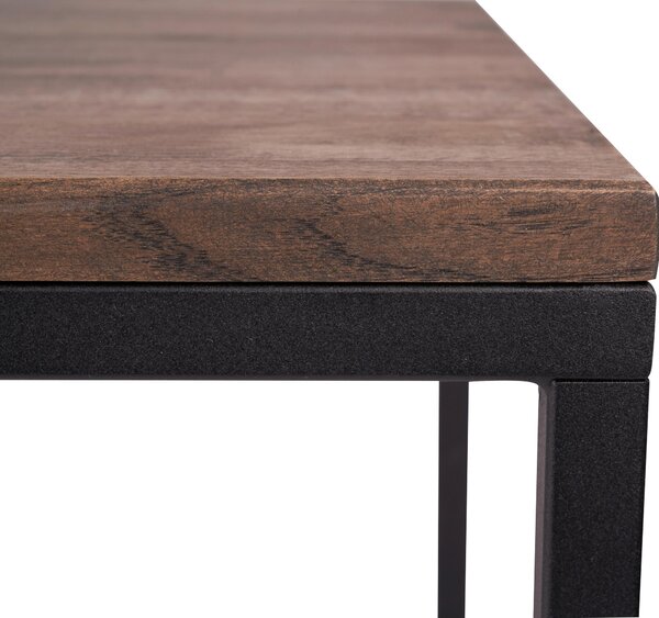 KONFERENČNÍ STOLEK, černá, tmavý dub, dřevo, kov, 110/40/60 cm - Online Only svítidla, Online Only