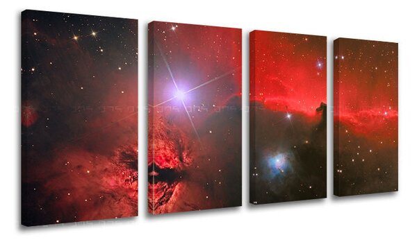 4dílný obraz na stěnu VESMÍR - 80x40 cm