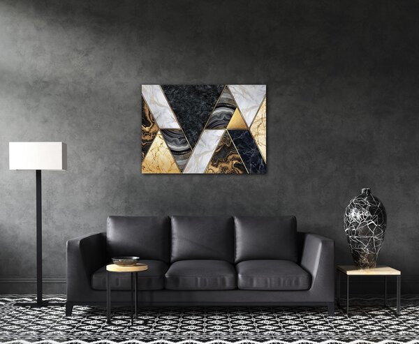 Impresi Obraz Černo zlatý abstrakt - 70 x 50 cm