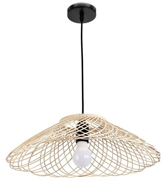 Toolight Natural, závěsné stropní svítidlo 40cm, 1xE27, APP1946-1CP, přírodní hnědá-černá, OSW-66076