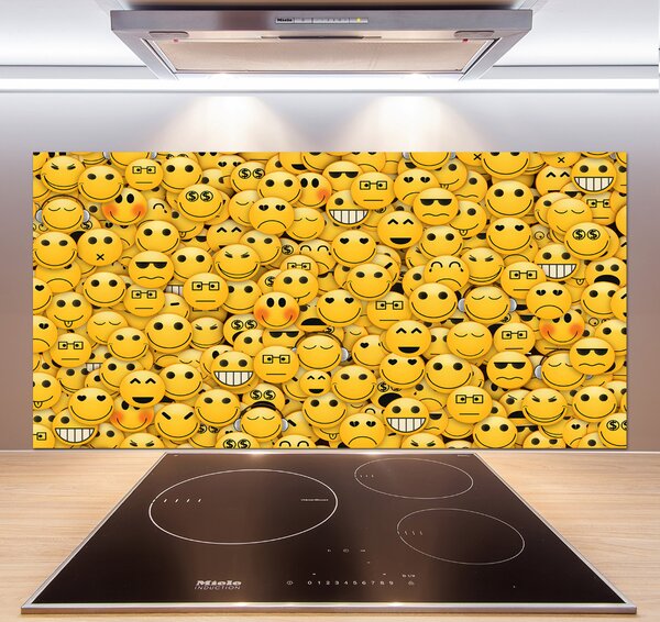 Skleněný panel do kuchynské linky Emotikony pksh-55300764