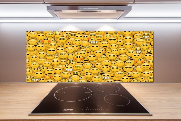 Skleněný panel do kuchynské linky Emotikony pksh-55300764