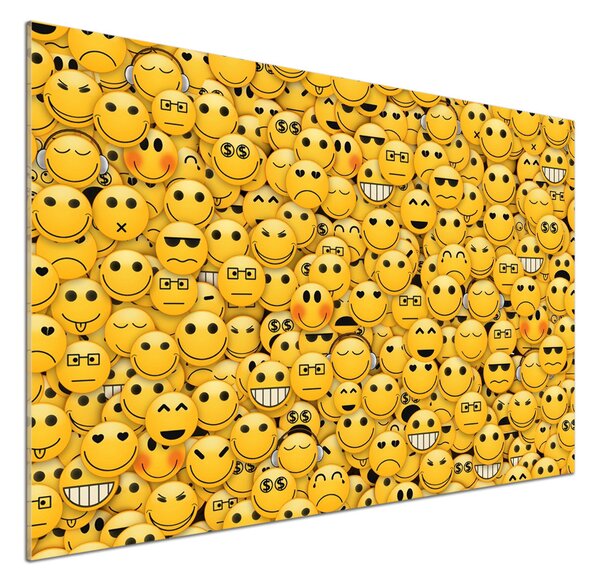 Skleněný panel do kuchynské linky Emotikony pksh-55300764