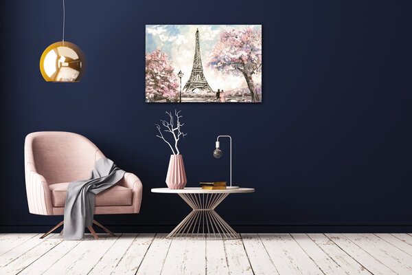 Impresi Obraz Eiffelova věž kreslená - 60 x 40 cm