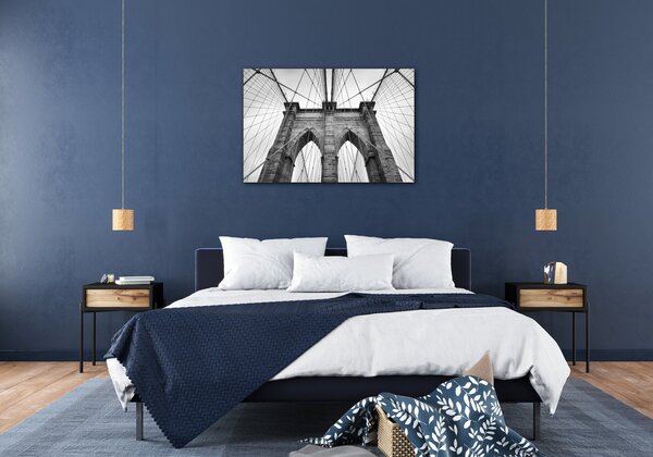 Impresi Obraz Brooklyn bridge černobílý - 60 x 40 cm