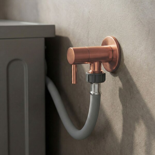 Rea Rea, Rohový ventil 1/2" x 3/4" Brush Copper, REA-03601