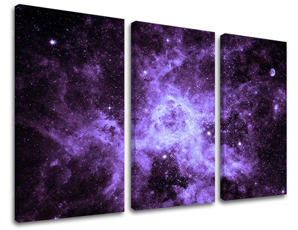 3dílný obraz na stěnu VESMÍR - 60x40 cm
