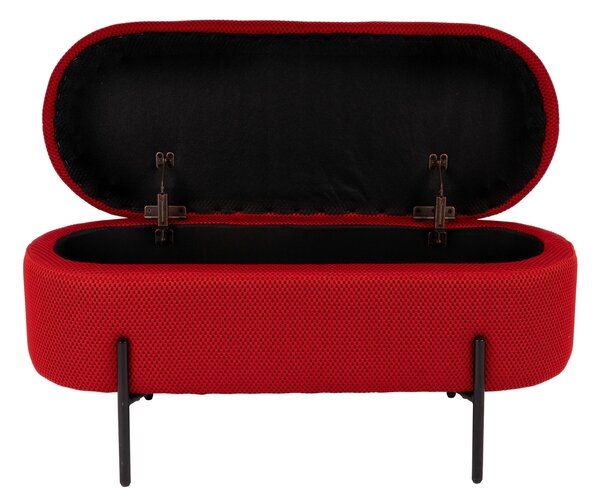 TABURETOVÁ LAVICE, kov, textil, 95/43/36 cm - Online Only svítidla, Online Only