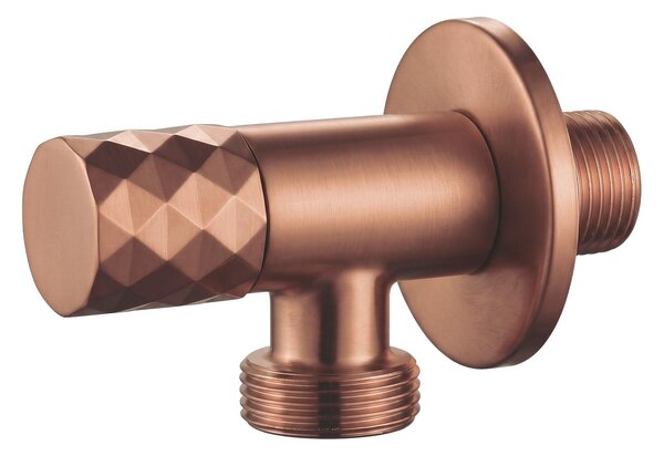 Rea Rea, Rohový ventil Diamond 03 1/2" x 3/4" Brush Copper, REA-03619
