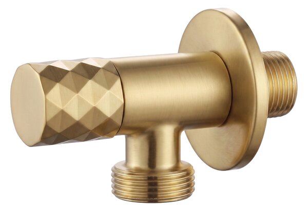 Rea Rea, Rohový ventil Diamond 03 1/2" x 3/4" Brush Gold, REA-03618