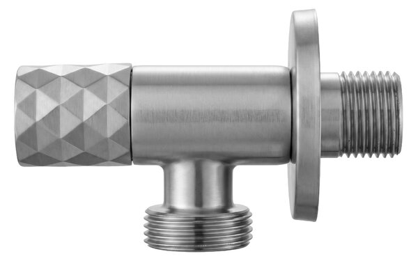 Rea Rea, Rohový ventil Diamond 03 1/2" x 3/4" Brush Nickel, REA-03621