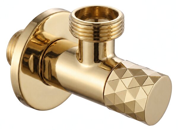 Rea Rea, Rohový ventil Diamond 03 1/2" x 3/4" Gold, REA-03617