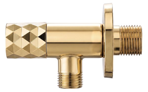Rea Rea, Rohový ventil Diamond 03 1/2" x 3/8" Gold, REA-03623
