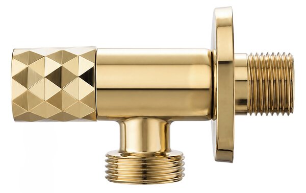 Rea Rea, Rohový ventil Diamond 03 1/2" x 3/4" Gold, REA-03617