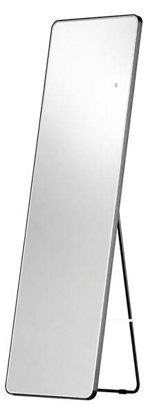 Mereo, Mereo Zrcadlo hranaté 500x1700 mm, LED osvětlení, závěsné i stojaté, černý rám, MER-CN188